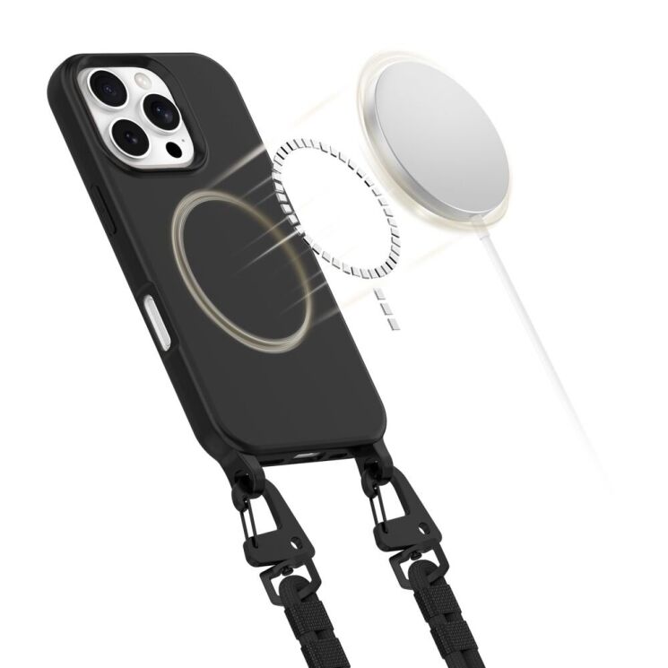 Защитный чехол Tech-Protect Magnecklace MagSafe для Apple iPhone 16 Pro - Black: фото 4 из 6