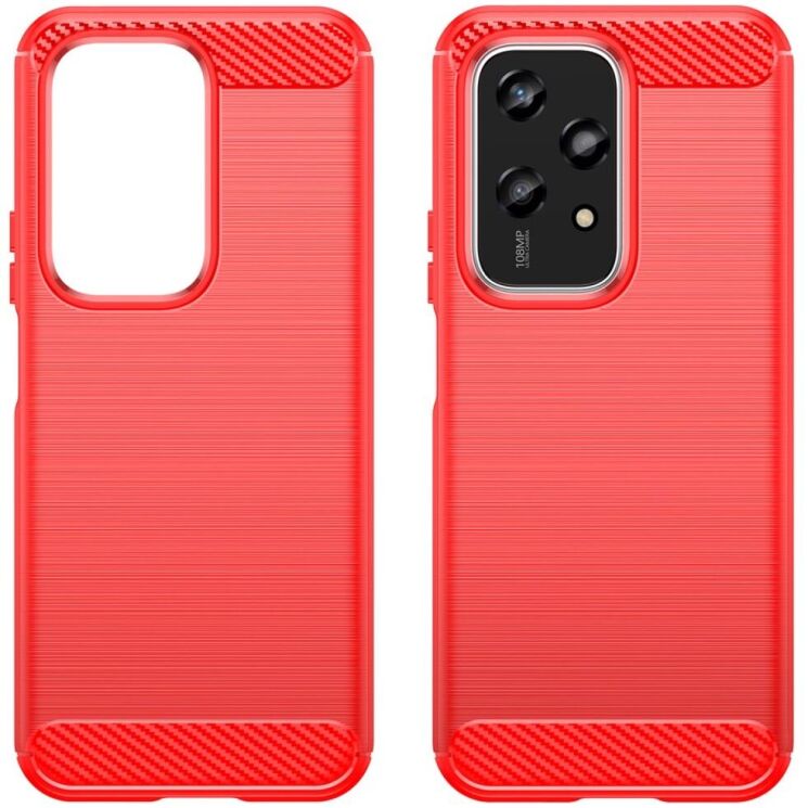Защитный чехол UniCase Carbon для Honor 200 Lite - Red: фото 2 из 10