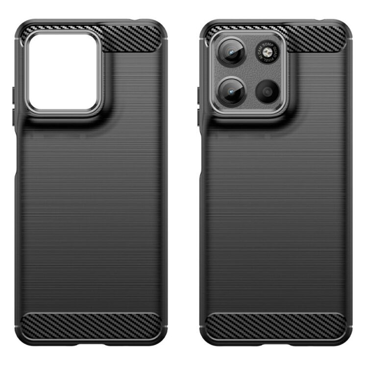 Защитный чехол UniCase Carbon для Motorola Moto G15 - Black: фото 2 из 8