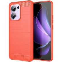 Защитный чехол UniCase Carbon для OPPO Reno 13 F/FS 5G - Red: фото 1 из 8