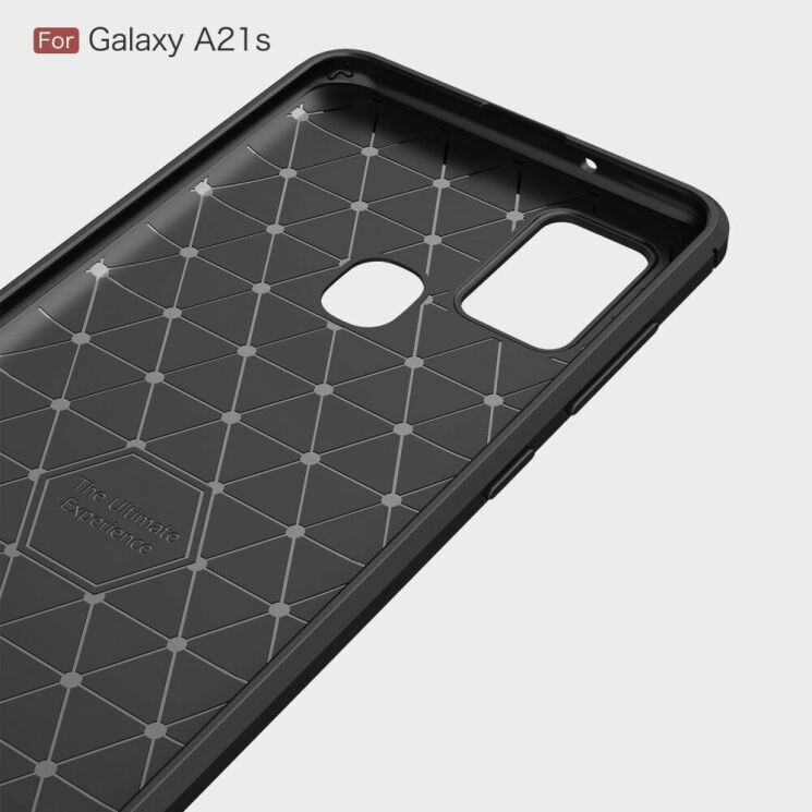 Захисний чохол UniCase Carbon для Samsung Galaxy A21s (A217) - Blue: фото 7 з 11
