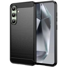 Захисний чохол UniCase Carbon для Samsung Galaxy S24 FE (S721) - Black: фото 1 з 8