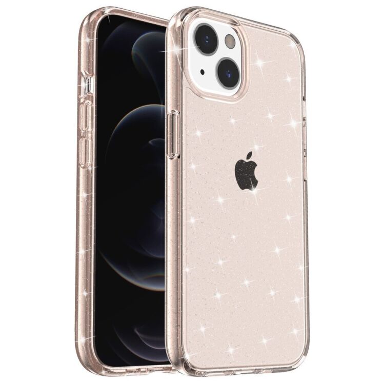 Захисний чохол UniCase Glitter Shell для Apple iPhone 15 - Gold: фото 1 з 8