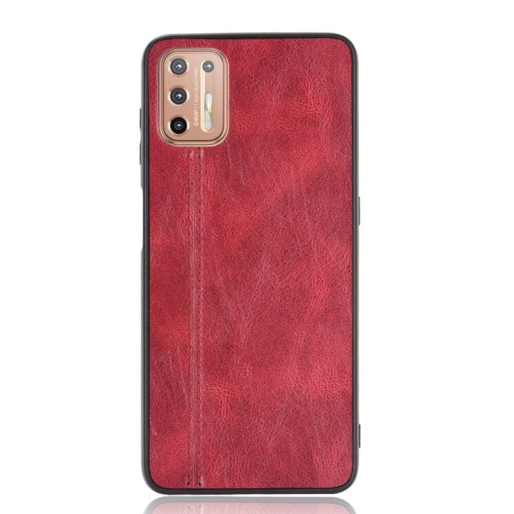 Защитный чехол UniCase Leather Series для Motorola Moto G9 Plus - Red: фото 2 из 10
