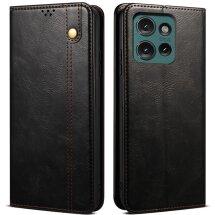 Защитный чехол UniCase Leather Wallet для Motorola Edge 50 Neo - Black: фото 1 из 7