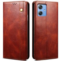 Защитный чехол UniCase Leather Wallet для Motorola G55 - Brown: фото 1 из 7