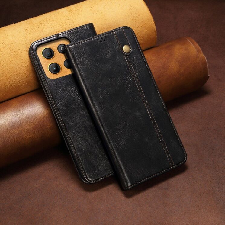 Защитный чехол UniCase Leather Wallet для Motorola Moto G15 - Black: фото 7 из 7