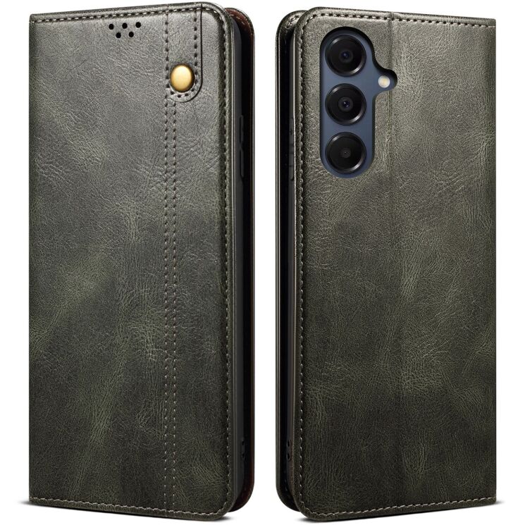 Защитный чехол UniCase Leather Wallet для Samsung Galaxy A17 (A175) - Green: фото 1 из 6