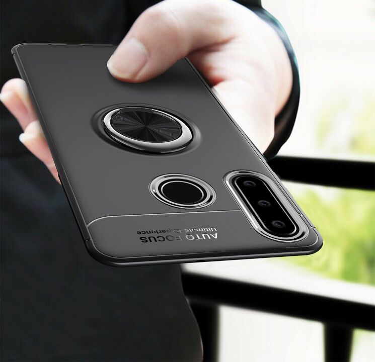 Защитный чехол UniCase Magnetic Ring для Huawei P30 Lite - All Black: фото 8 из 14