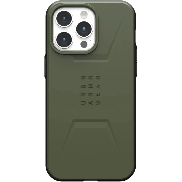 Защитный чехол URBAN ARMOR GEAR (UAG) Civilian MagSafe для Apple iPhone 15 Pro Max - Olive Drab: фото 1 из 10