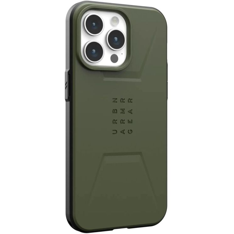 Защитный чехол URBAN ARMOR GEAR (UAG) Civilian MagSafe для Apple iPhone 15 Pro Max - Olive Drab: фото 3 из 10