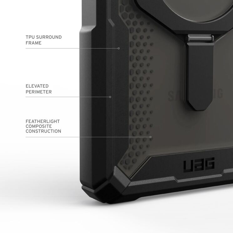 Защитный чехол URBAN ARMOR GEAR (UAG) Plasma XTE для Samsung Galaxy S24 Ultra (S928) - Black / Orange: фото 9 из 11