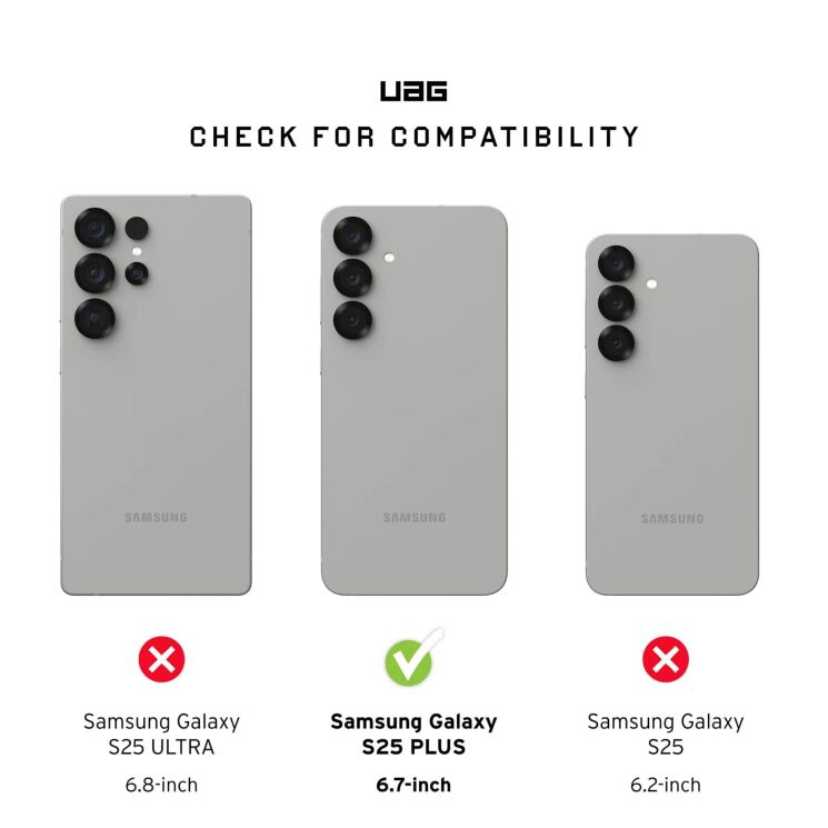 Защитный чехол URBAN ARMOR GEAR (UAG) Plasma XTE Pro для Samsung Galaxy S25 Plus (S936) 214468113136 - Ash / Titanium: фото 9 из 10