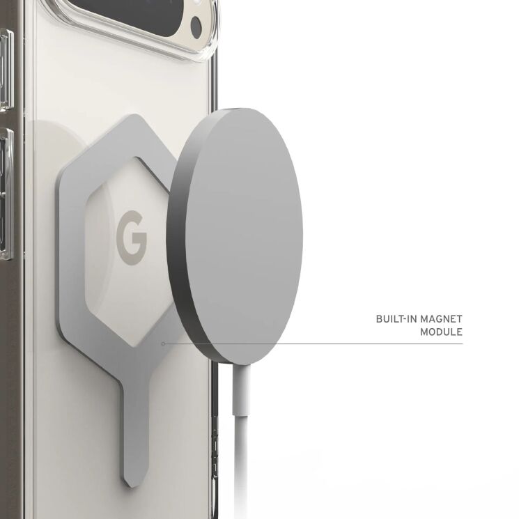 Защитный чехол URBAN ARMOR GEAR (UAG) Plyo MagSafe для Google Pixel 9 Pro XL - Ice / Silver: фото 14 из 15