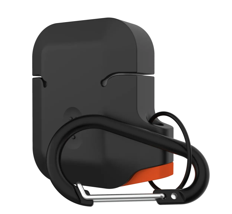Защитный чехол URBAN ARMOR GEAR (UAG) Silicone для Apple AirPods 1 / 2 - Black/Orange: фото 5 из 14