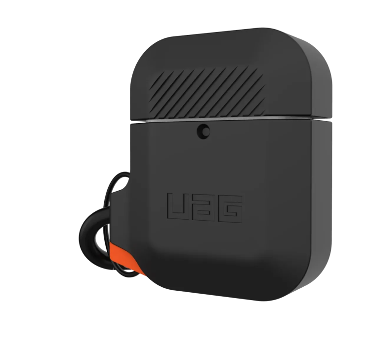 Защитный чехол URBAN ARMOR GEAR (UAG) Silicone для Apple AirPods 1 / 2 - Black/Orange: фото 7 из 14
