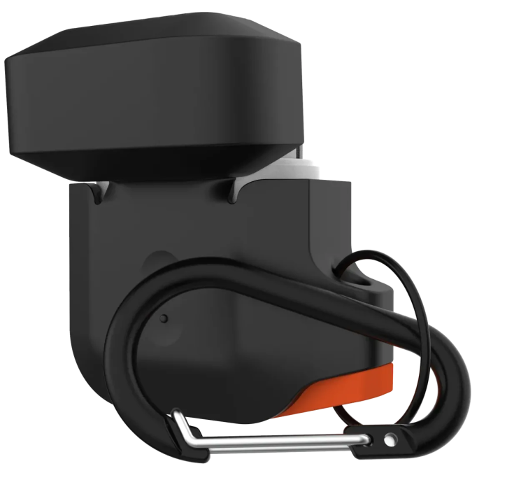 Защитный чехол URBAN ARMOR GEAR (UAG) Silicone для Apple AirPods 1 / 2 - Black/Orange: фото 10 из 14