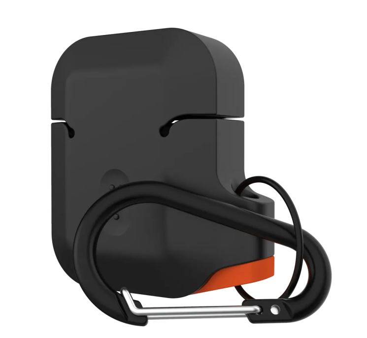 Защитный чехол URBAN ARMOR GEAR (UAG) Silicone для Apple AirPods 1 / 2 - Black/Orange: фото 9 из 14