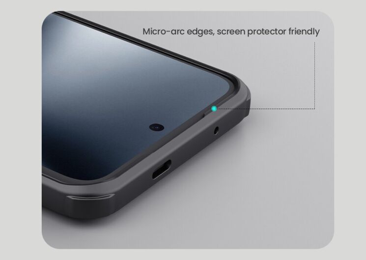 Защитный (PC+TPU) чехол NILLKIN Frosted Shield Pro для Xiaomi Redmi Note 15 Pro Plus / Poco M8 Pro 5G - Black: фото 15 из 18