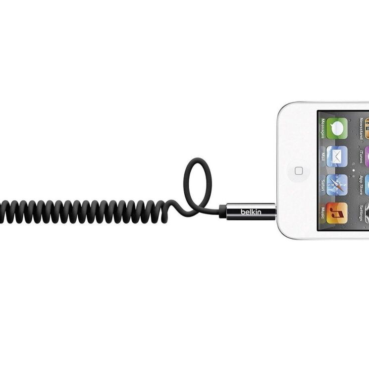 AUX-кабель Belkin MIXIT Coiled (1.8m) - Black: фото 3 з 4