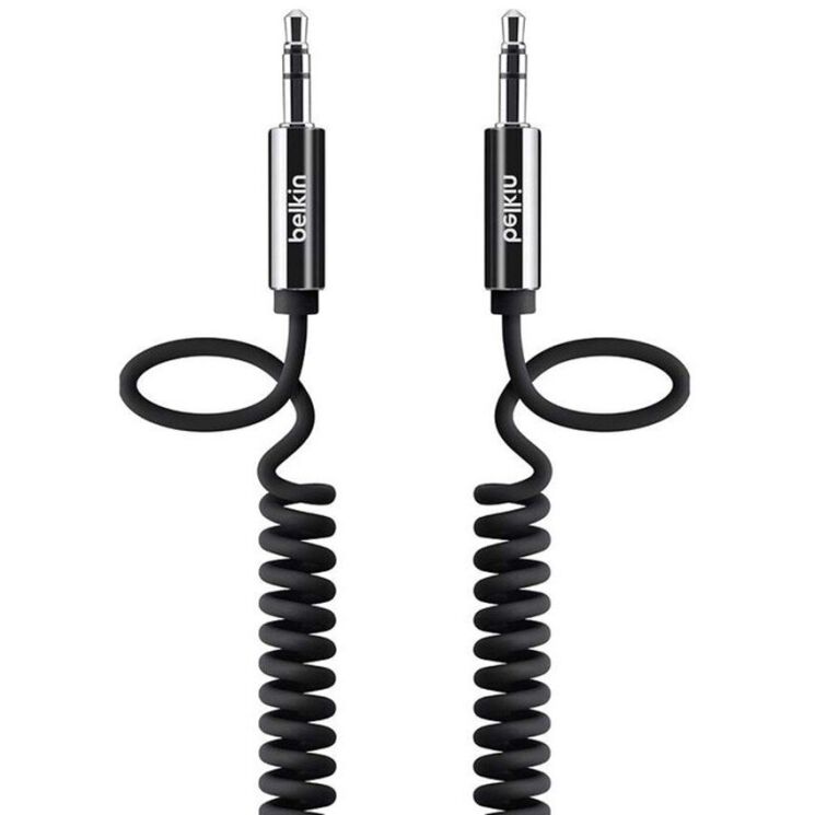 AUX-кабель Belkin MIXIT Coiled (1.8m) - Black: фото 1 з 4