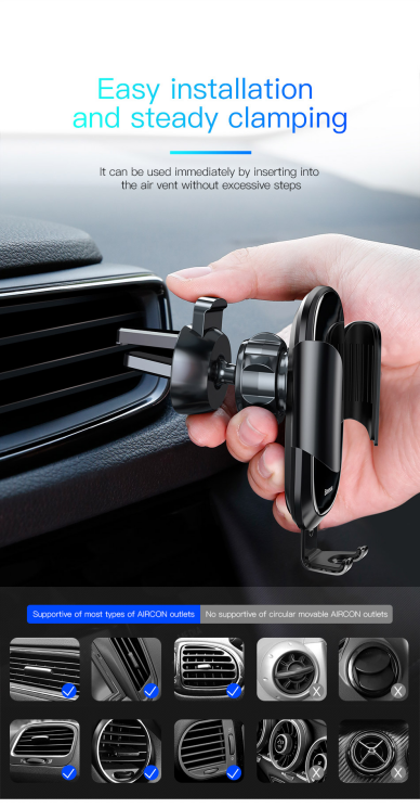 Автомобильный держатель BASEUS Future Gravity Car Mount (SUYL-WL01) - Black: фото 22 из 23