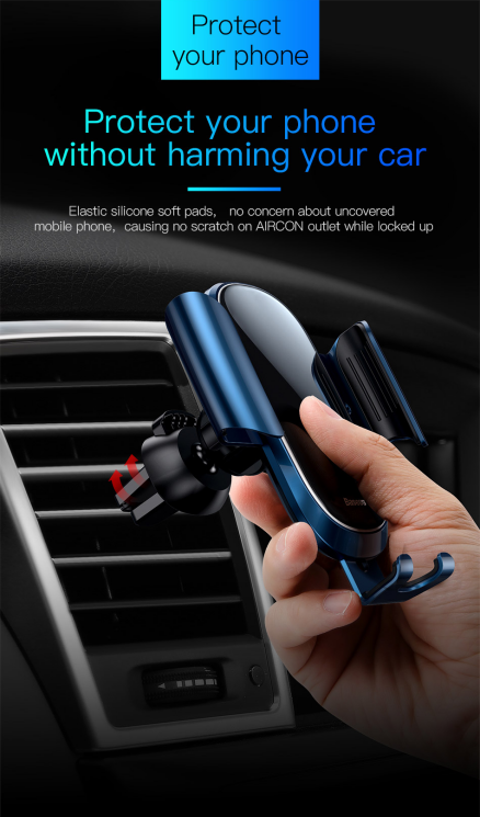 Автомобильный держатель BASEUS Future Gravity Car Mount (SUYL-WL01) - Black: фото 15 из 23