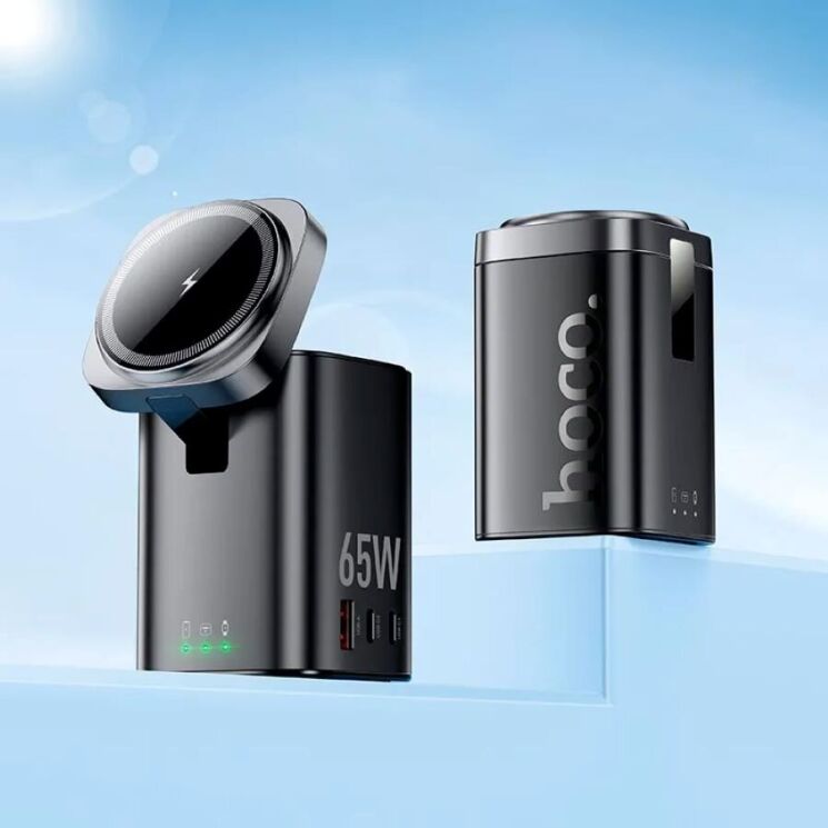 Беспроводное зарядное устройство Hoco CQ20A PD65W 6 in 1 - Black: фото 8 из 9