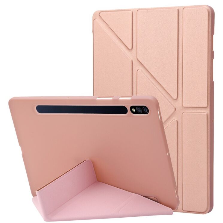 Чехол Deexe Origami Series для Samsung Galaxy Tab S10 Plus - Rose Gold: фото 1 из 6