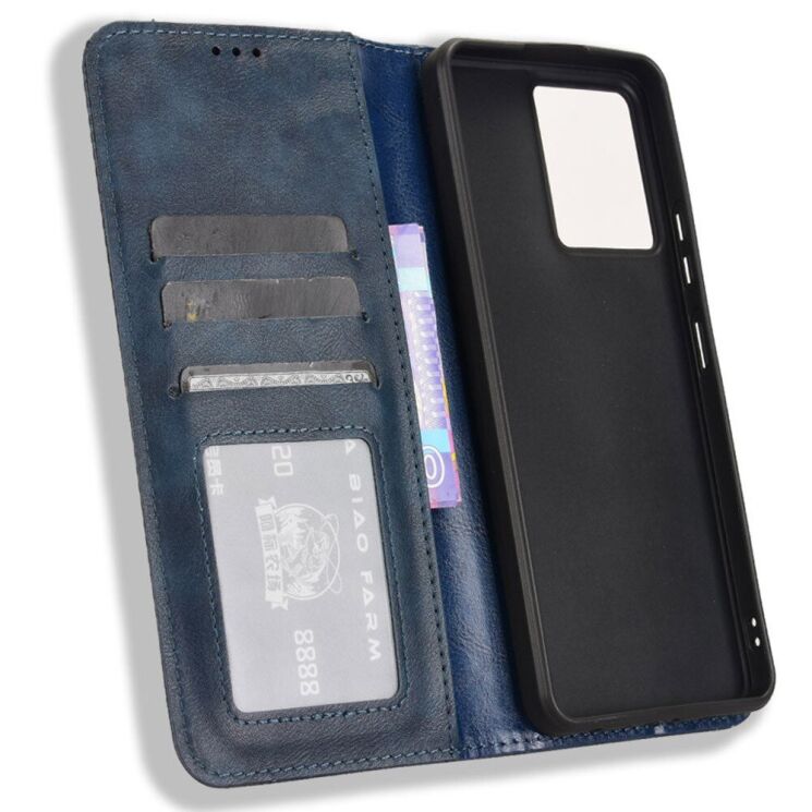 Чехол Deexe Retro Style для Blackview Color 8 / Oscal Modern 8 - Blue: фото 4 из 7