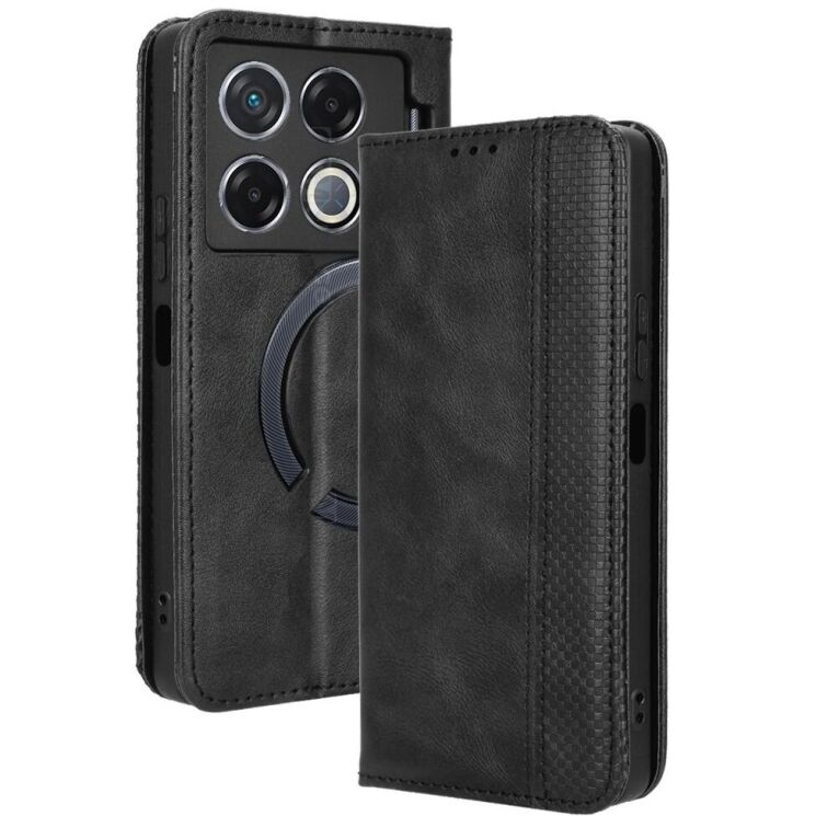 Чохол Deexe Retro Style для Infinix GT 20 Pro - Black: фото 1 з 6