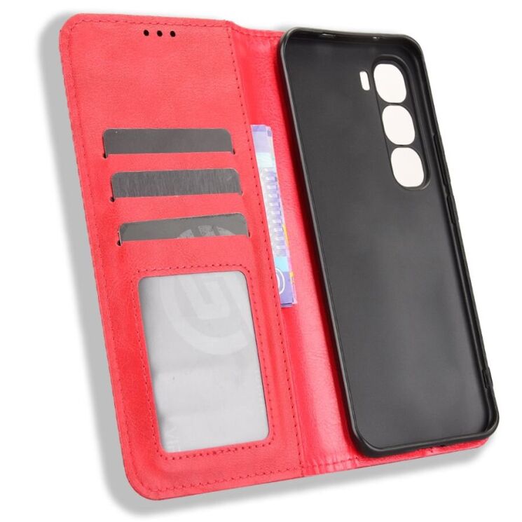 Чохол Deexe Retro Style для Infinix Hot 60 Pro - Red: фото 5 з 18
