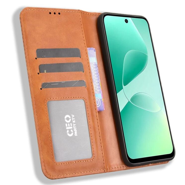 Чохол Deexe Retro Style для Infinix Hot 60і - Brown: фото 2 з 7