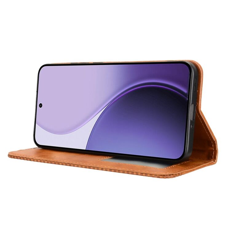 Чохол Deexe Retro Style для OPPO Reno 14 5G - Brown: фото 7 з 19