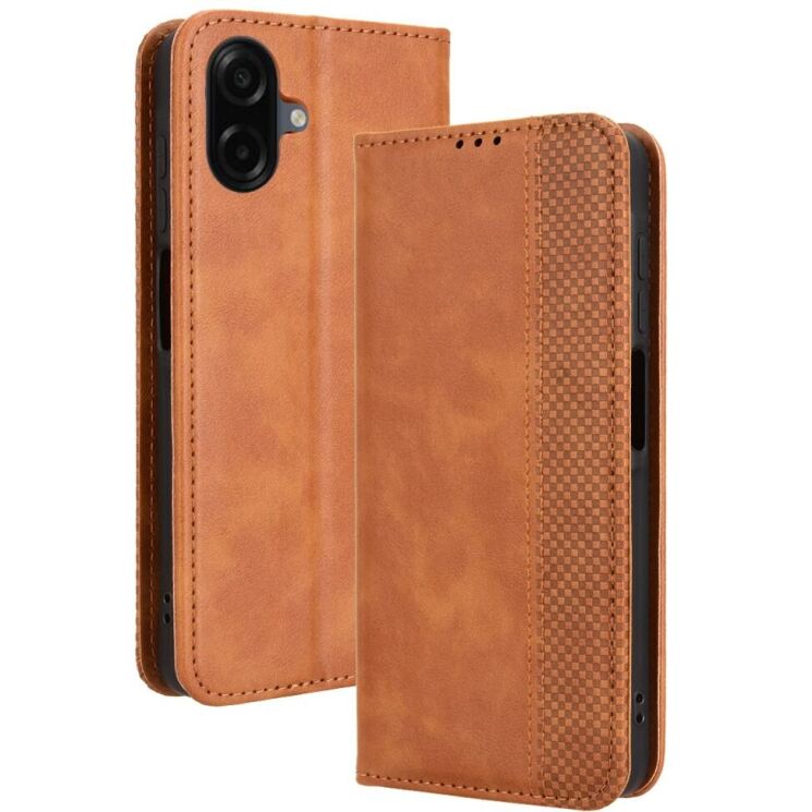 Чехол Deexe Retro Style для Samsung Galaxy A07 (A075) - Brown: фото 1 из 18