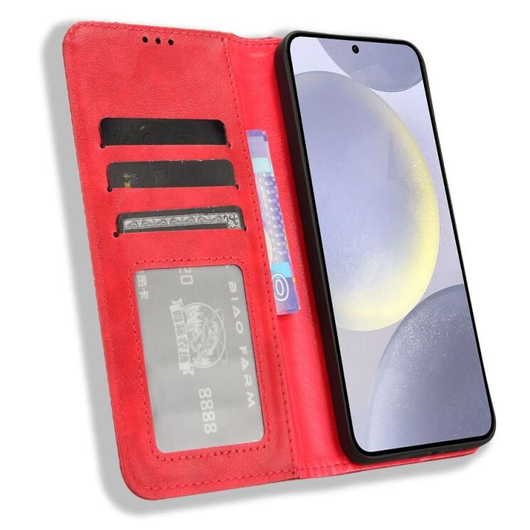 Чехол Deexe Retro Style для Samsung Galaxy S25 FE (S731) - Red: фото 6 из 18