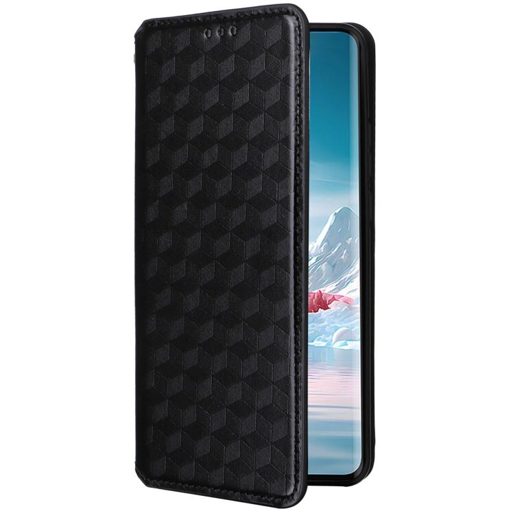Чехол Deexe Rhombus Book для Motorola Edge 40 Neo - Black: фото 5 из 6