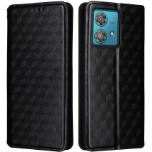 Чохол Deexe Rhombus Book для Motorola Edge 40 Neo - Black: фото 1 з 6