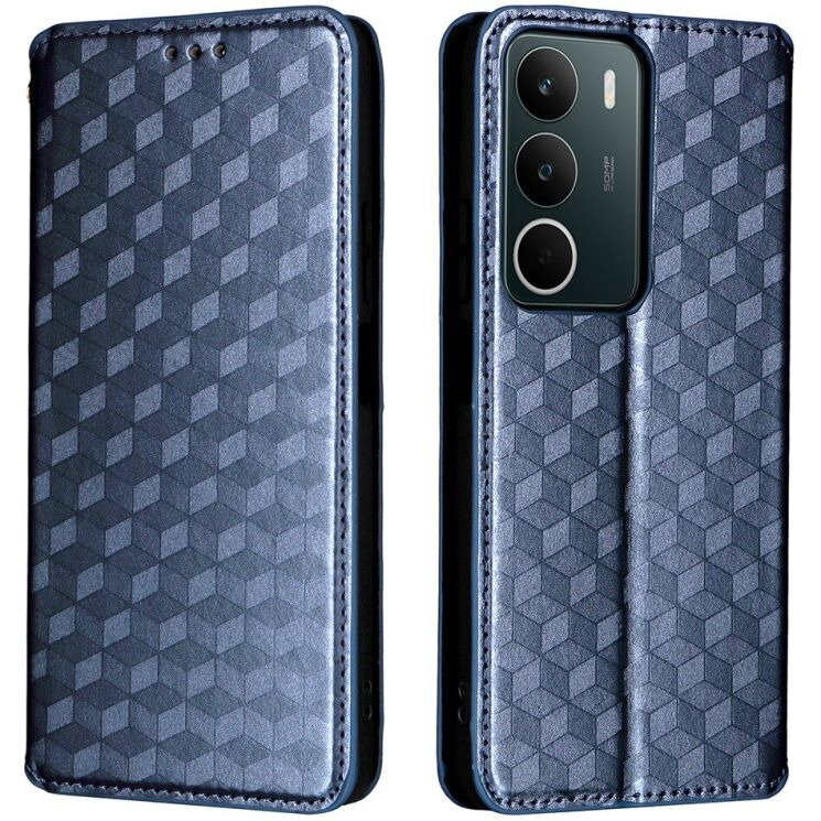 Чохол Deexe Rhombus Book для Realme C71 - Blue: фото 1 з 6