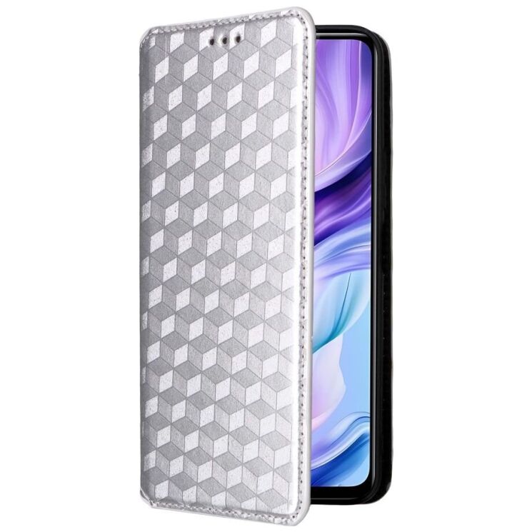 Чехол Deexe Rhombus Book для ZTE Nubia V70 Max - Silver: фото 6 из 10