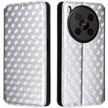Чехол Deexe Rhombus Book для ZTE Nubia V70 Max - Silver: фото 1 из 10