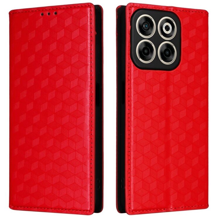 Чехол Deexe Rhombus Book для ZTE Nubia V70 - Red: фото 1 из 7