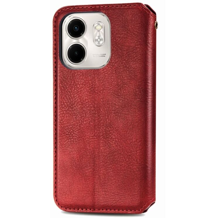 Чехол Deexe Rhombus Wallet для Infinix Smart 9 (X6532) - Red: фото 5 из 10