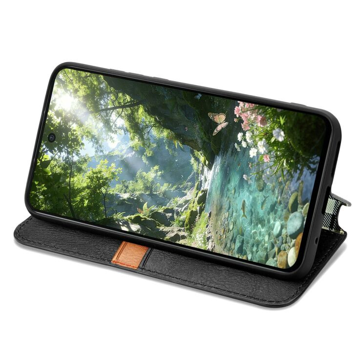 Чехол Deexe Rhombus Wallet для OPPO Reno 16 / 16 Pro - Black (413215B) Чехол Deexe Rhombus Wallet для OPPO Reno 16 / 16 Pro - Black: фото 3 из 12