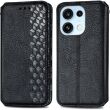 Чехол Deexe Rhombus Wallet для OPPO Reno 16 / 16 Pro - Black (413215B)