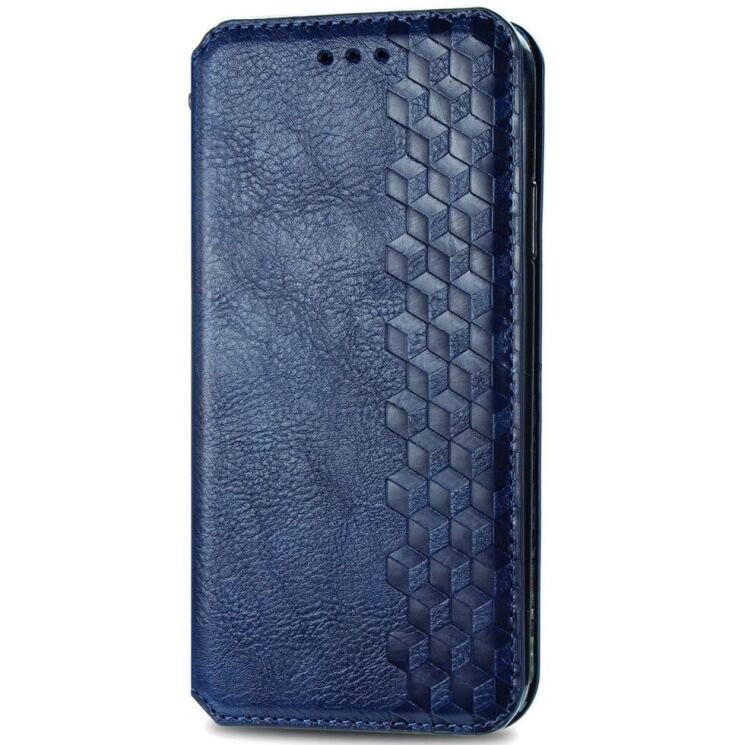 Чехол Deexe Rhombus Wallet для Realme GT 6 - Blue: фото 4 из 7
