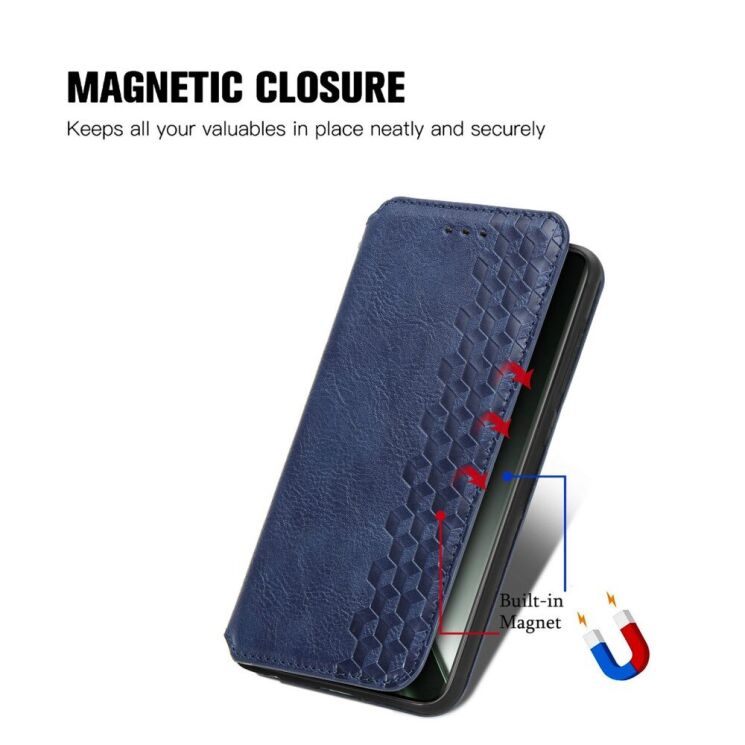 Чехол Deexe Rhombus Wallet для Realme GT 6 - Green: фото 7 из 7