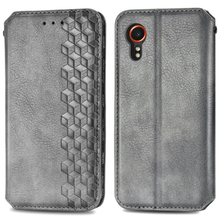 Чехол Deexe Rhombus Wallet для Samsung Galaxy Xcover 7 (G556) - Grey: фото 1 из 11