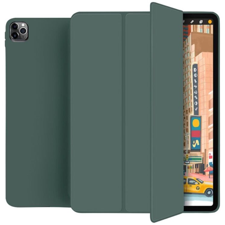 Чехол Deexe Smart Case для Apple iPad Pro 11 (2020/2021/2022) - Dark Green: фото 1 из 6