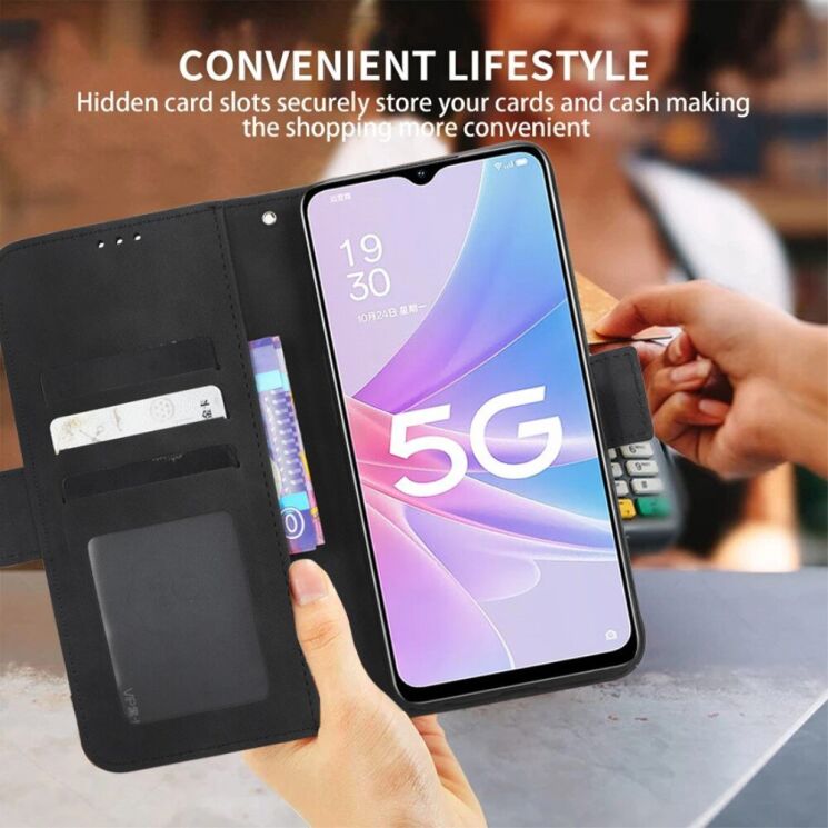 Чехол Deexe Wallet Stand для Motorola Edge 60 / Edge 60 Fusion - Black: фото 13 из 13